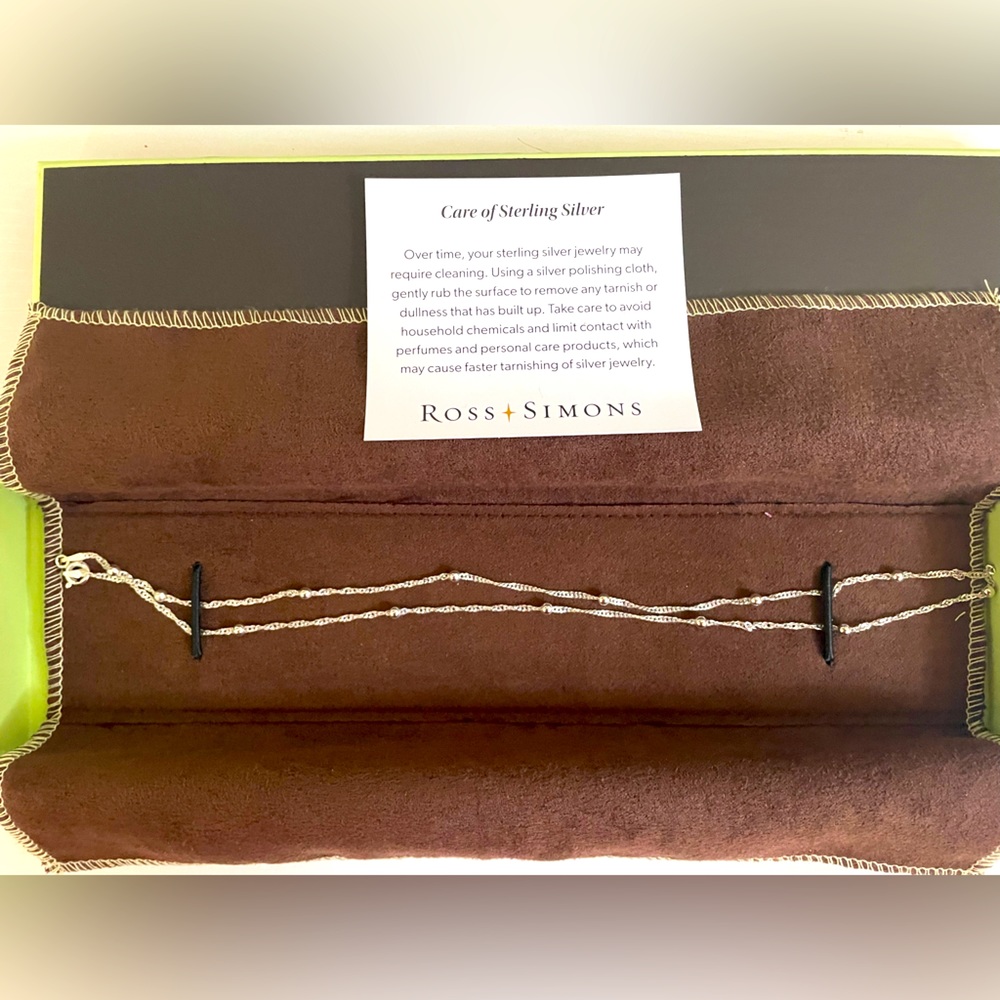Ross & Simons Silver Ball Necklace NIB
